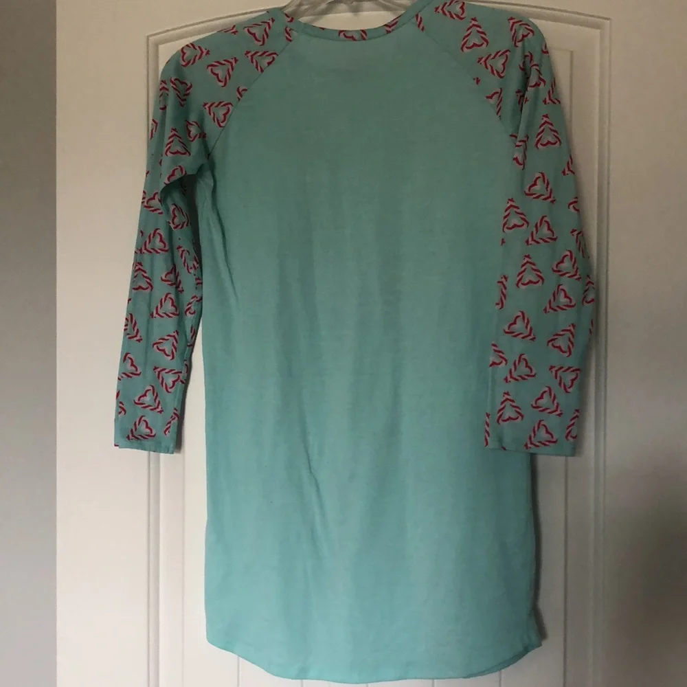 Justice Nightgown‎ Girls Size 8/10 Blue Candy Cane